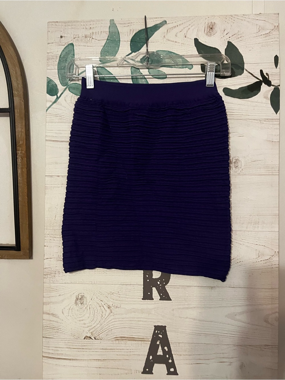 Charlotte Russe Deep Purple Textured Mini Skirt